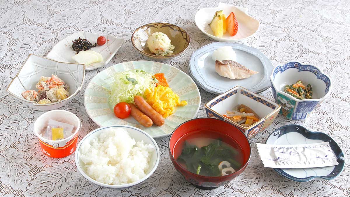 通常の朝食の例