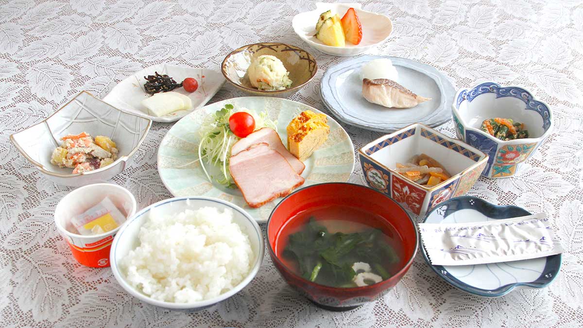 通常の朝食の例